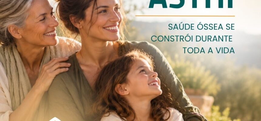 Arte do Dia Mundial da Osteoporose da FAESDA sobre Asthi, a saúde dos ossos no Ayurveda
